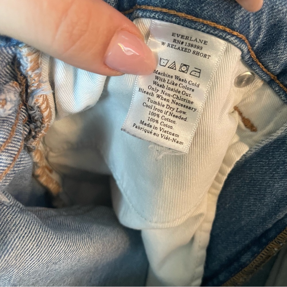 Everlane W Relaxed Short Denim Jean Size 25 - Picture 4 of 5